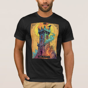 T-shirt Illustration de carte de tarot, La Tour