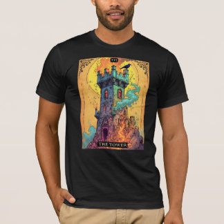 T-shirt Illustration de carte de tarot, La Tour