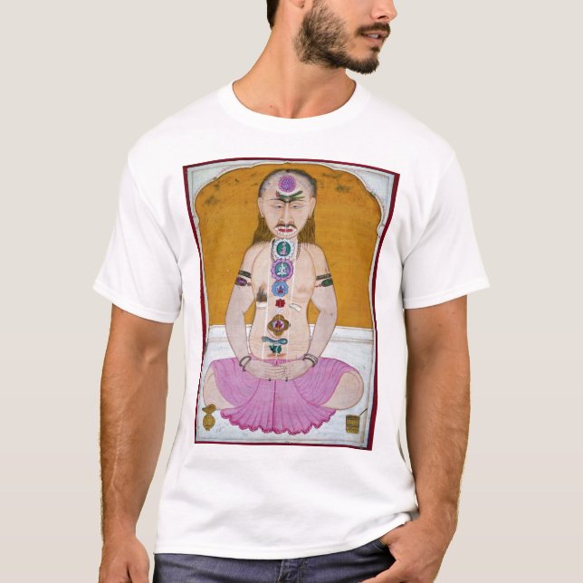 T-shirt Illustration de Chakra Yoga pour la méditation (Devant)