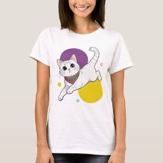 T-shirt Illustration de chapeau violet avec bandana de cha