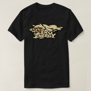 T-shirt Illustration de chat amusant à énergie zéro qui fo