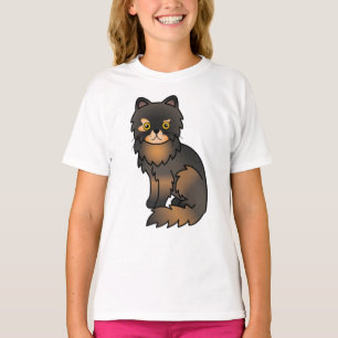 T-shirt Illustration de chat de dessin animé mignon persan