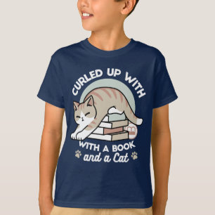T-shirt Illustration de chat Lover - Curled Up & Cosy