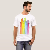 Illustration de chats en arc-en-ciel