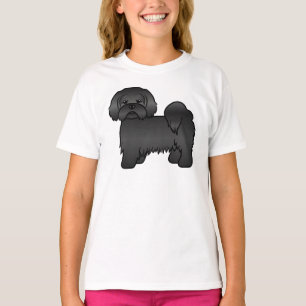 T-shirt Illustration de chien de dessin animé mignon Lhasa