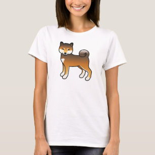 T-shirt Illustration de chien de dessin animé mignon Shiba
