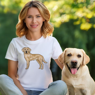 T-shirt Illustration de chien mignon Labrador Retriever ja