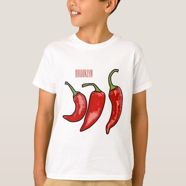 T-shirt Illustration de chili (Devant)