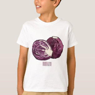 T-shirt Illustration de chou rouge
