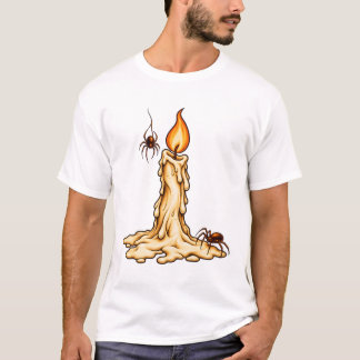 T-shirt Illustration de cierge fondu
