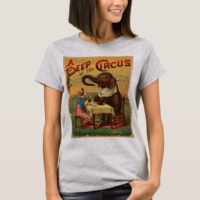 T-shirt Illustration de cirque vintage Art Antique (Devant)