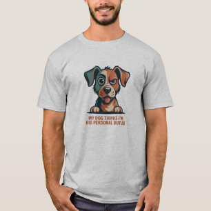T-shirt Illustration de citation drôle de chien majordome