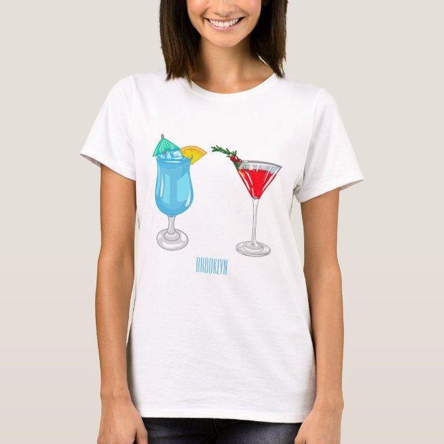 T-shirt Illustration de cocktail (Devant)