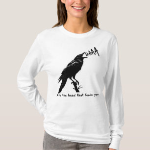 T-shirt Illustration de corbeau noir - Conception d'art de