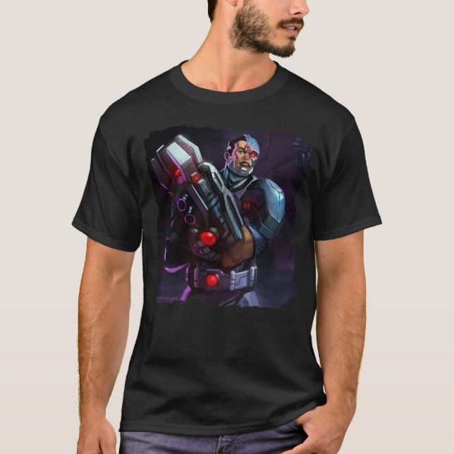 T-shirt Illustration de Cyborg en crise infinie (Devant)