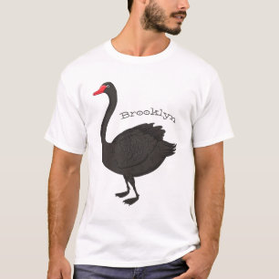 T-shirt Illustration de cygne noir