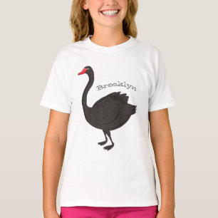 T-shirt Illustration de cygne noir