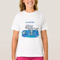 Illustration de dauphins heureux adorables