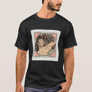 T-shirt Illustration de déesse inspirée par le verre de ve