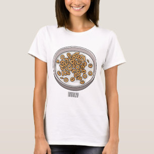 T-shirt Illustration de dessin animé de céréales