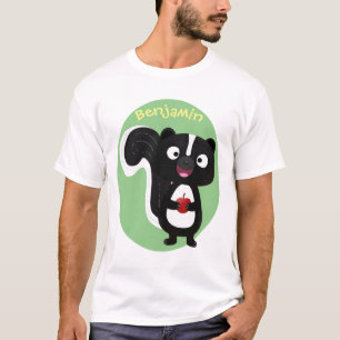 T-shirt Illustration de dessin animé de mouffette mignonne