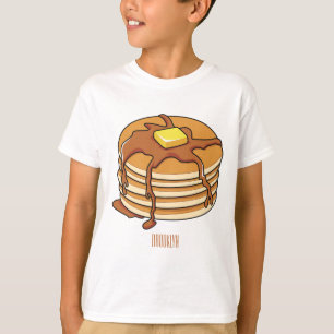 T-shirt Illustration de dessin animé de Pancake