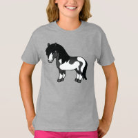 Illustration de dessin animé de poney Shetland Pin