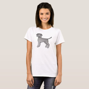 T-shirt Illustration de dessin animé mignon de chien Weima
