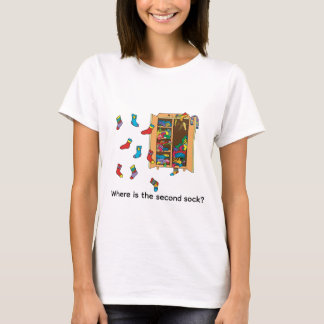 T-shirt Illustration de dessin animé : Où est la deuxième