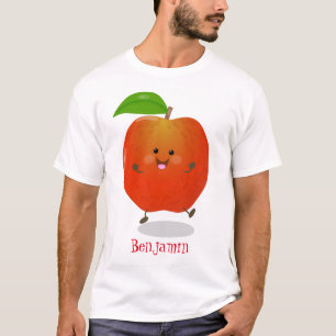 T-shirt Illustration de dessin animé sur la pomme de danse