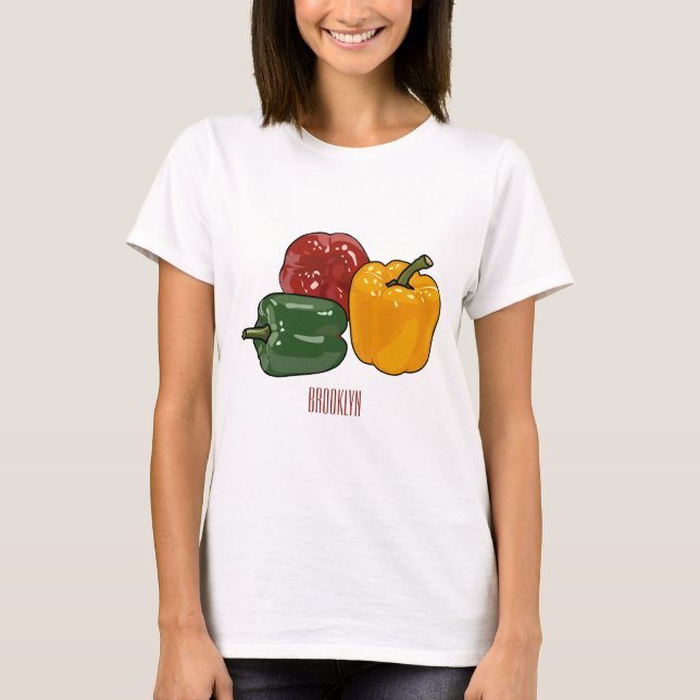 T-shirt Illustration de dessin de Capsicum (Devant)