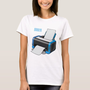 T-shirt Illustration de dessin d'imprimante