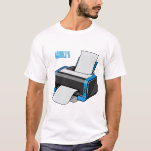 T-shirt Illustration de dessin d'imprimante