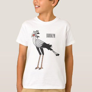 T-shirt Illustration de dessin du secrétaire pour oiseaux