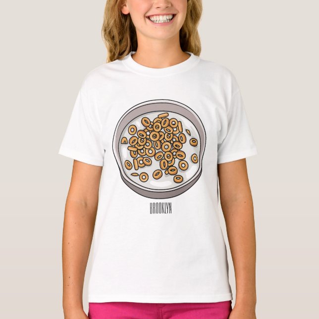 T-shirt Illustration de dessin sur les céréales (Devant)
