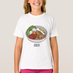 T-shirt Illustration de dessin sur les nouilles