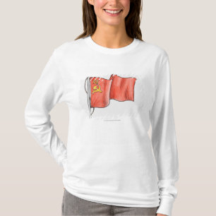 T-shirt Illustration de drapeau soviétique