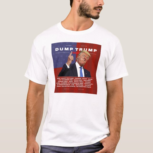 T-shirt Illustration de Dump Trump 2020 (Devant)