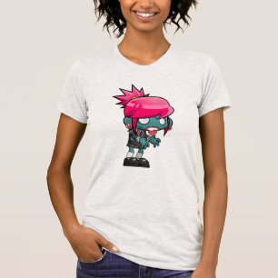 T-shirt Illustration de fille Zombie Punk Rock