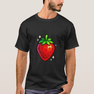 T-shirt Illustration de fraise de dessin animé brillant