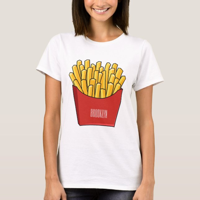 T-shirt Illustration de frites (Devant)
