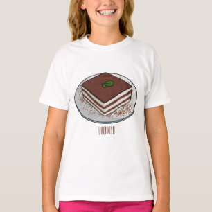 T-shirt Illustration de gâteau de Tiramisu