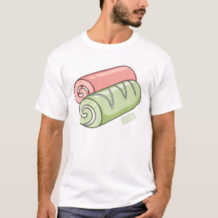 T-shirt Illustration de gâteau suisse roll / roll