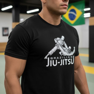 T-shirt Illustration de Grappling de Jiu-Jitsu Brésilien