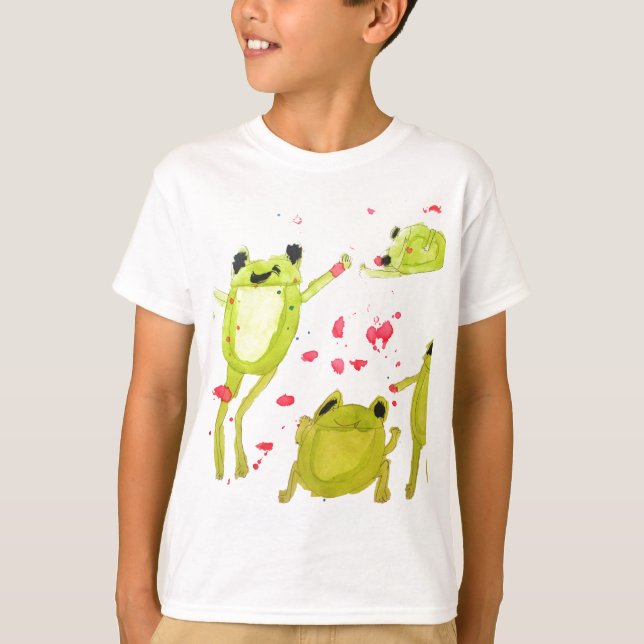 T-shirt Illustration de grenouille mignonne (Devant)