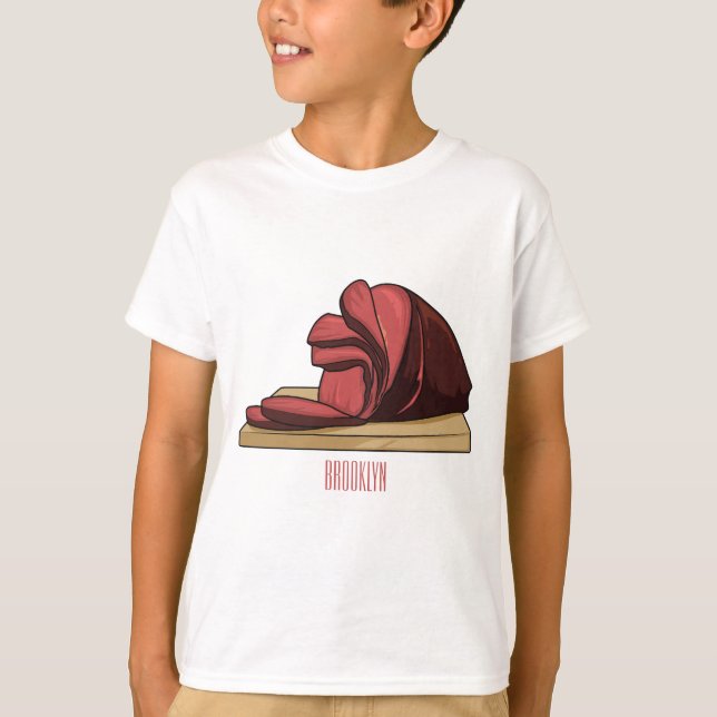 T-shirt Illustration de jambon (Devant)