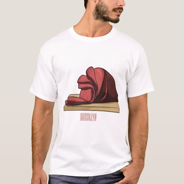 T-shirt Illustration de jambon (Devant)