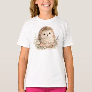 T-shirt Illustration de jardin au hérisson à l'aquarelle