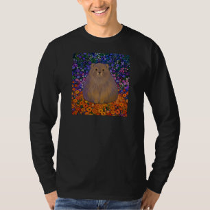 T-shirt Illustration de jardin de fleurs sauvages avec un