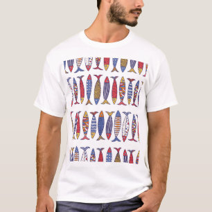 T-shirt Illustration de jolis poissons : fond transparent 